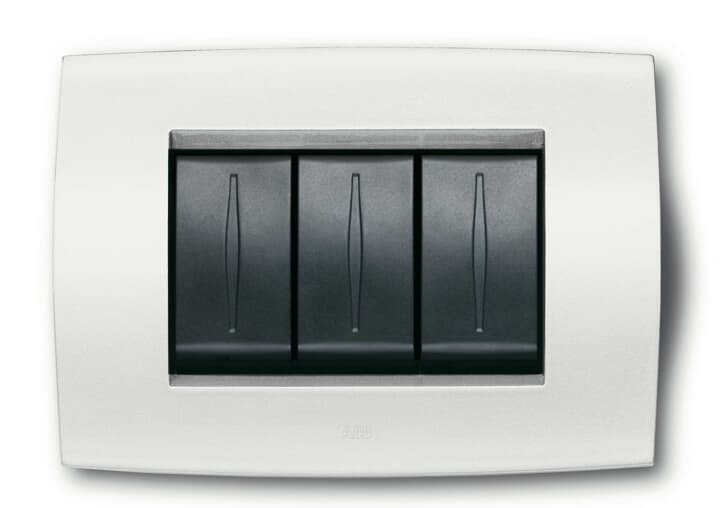 ABB - Cover plate 6 modules ANTARCTICA WHITE Elos PLACCA SOFT TECN 6M BIANCO ANTARTIDE.