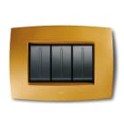 ABB - Placca Smart Tecn. 6M, Giallo Sahara, 6 Moduli - Elos