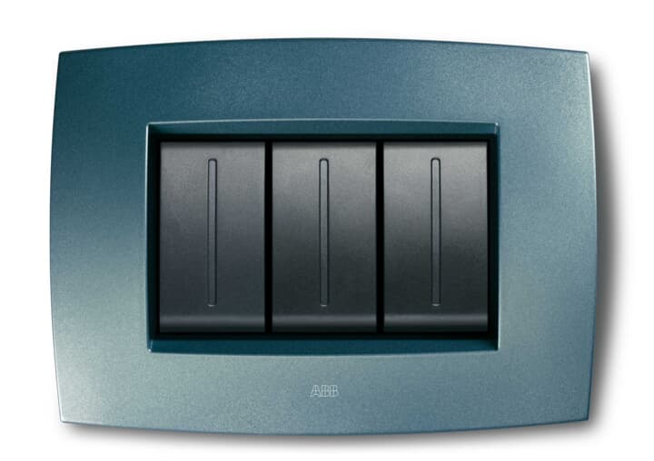 ABB - Placca smart tecnologica 6 moduli, blu atlantico - Elos.