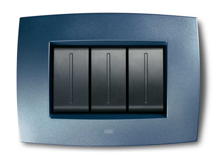 ABB - Placca 6 moduli, Blu Mediterraneo, Smart Tecn. - Elos