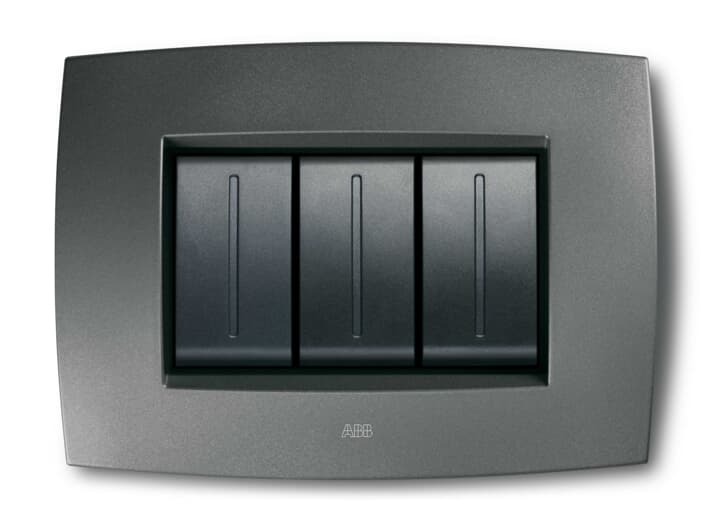 ABB - Placca smart tecnologica 8 moduli grigio vulcano - Elos 8gang Grey.