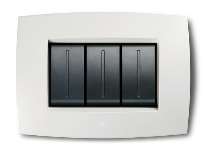 ABB - Placca Smart Tecnica 8M, Bianco Antartide, 2 Gang - Elos.