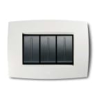 ABB - Placca Smart Tecnica 8M, Bianco Antartide, 2 Gang - Elos.