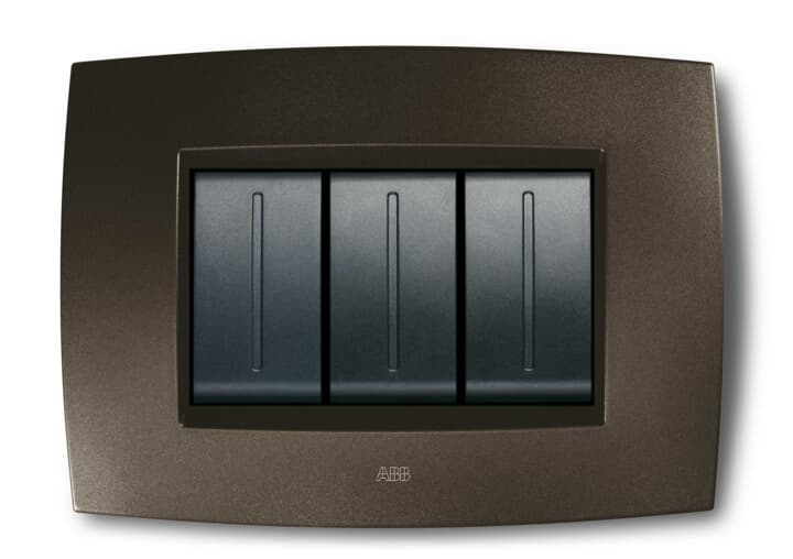 ABB - Placca Smart Tecn. 8M Marrone Havana Cover Plate 8 Modules Havana Brown 2gang Elos