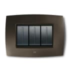 ABB - Placca Smart Tecn. 8M Marrone Havana Cover Plate 8 Modules Havana Brown 2gang Elos