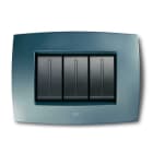 ABB - Placca smart tecnologica per 8 moduli, colore blu atlantico - Elos.