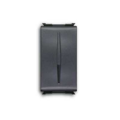 ABB - One pole one-way switch, 16AX - 250V~, illuminable, functional indicator Rocker/button Off switch 1-pole with Not included Black - Elos 1P, 16A CON SEGN. FUNZ.