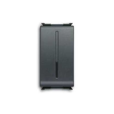 ABB - One pole one-way switch, 16AX - 250V~, illuminable, functional indicator Rocker/button Off switch 1-pole with Not included Black - Elos 1P, 16A CON SEGN. FUNZ.