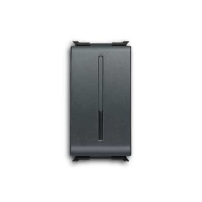 ABB - One pole two way switch, 16AX - 250V~, illuminable, functional indicator Rocker/button with Not included Black - Elos DEVIATORE 1P, 16A CON SEGN. FUNZ.