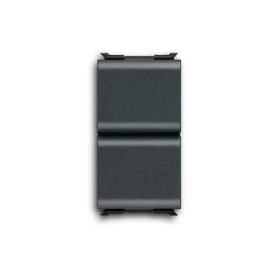 ABB - Pulsante doppio push button NO, 16AX - 250V~ Gruppo push button 2 pole, 1NO 0NC 0CO Nero - Elos 1P, 16A