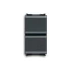ABB - Pulsante doppio push button NO, 16AX - 250V~ Gruppo push button 2 pole, 1NO 0NC 0CO Nero - Elos 1P, 16A
