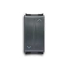 ABB - Pulsante doppio push-button NO, 10A - 250V~, con interblocco. 1P, 1NA, 1NO, 1NC, 1CO Nero - Elos.
