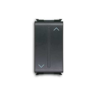 ABB - Pulsante doppio push-button NO, 10A - 250V~, con interblocco Gruppo push button 1 pole, 1NO 0NC 0CO Nero - Elos 1P DOPPIO NA, 10A CON INTERBL.