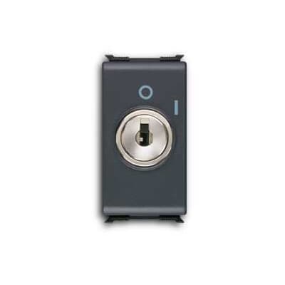 ABB - Pulsante bipolare NA, 10A con chiave, 2 poli, 1NO 0NC 0CO nero - Elos.