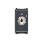 ABB - Pulsante bipolare NA, 10A con chiave, 2 poli, 1NO 0NC 0CO nero - Elos.