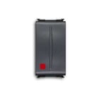 ABB - Push button 1 pole, 1NC 10A 250V~ STOP symbol Black - Elos PULS. 1P NC, 10A ARRESTO, CONT. AUS. NA.