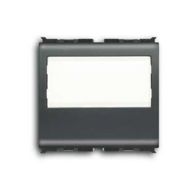 ABB - Push button 1 pole, 1NO 0NC 0CO Black with backlit name-plate, 10A - 250V~, Elos PULS.