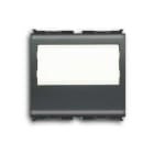 ABB - Push button 1 pole, 1NO 0NC 0CO Black with backlit name-plate, 10A - 250V~, Elos PULS.