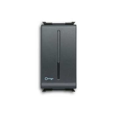 ABB - Pulsante 1P NO, 16A, 250V~, con simbolo APRIPORTA "chiave/porta" Pulsante singolo 1 polo, 1NA 0NC 0CO Nero - Elos