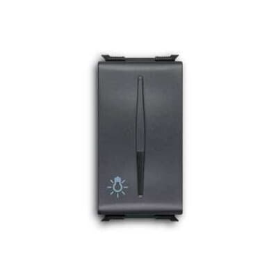 ABB - Pulsante 1 polo, 1NO 0NC 0CO Nero con simbolo "lampada" 16A - 250V~ Elos