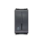 ABB - Pulsante 1 polo, 1NO 0NC 0CO Nero con simbolo "lampada" 16A - 250V~ Elos