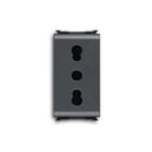 ABB - Presa 2P+E, 16A, BIV, P17/11 type Italian type Bipasso Black CON SCHERMI - Elos.