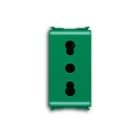 ABB - Presa 2P+E, 16A, dual amp., P17/11 type, green Italian type Bipasso Green, BIV, STD IT CON SCHERMI - Elos