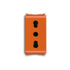ABB - Presa 2P+E, 16A, BIV, P17/11 type, STD IT con schermi, colore arancione - Elos.