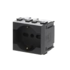 ABB - Presa 2P+E, 16A Bivalente Standard Italiano/Tedesco, P30/17 Tipo Bipasso Nero - Elos.