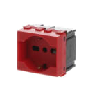 ABB - Presa 2P+E, 16A, dual amp., P30/17 type, red Italian type Bipasso Red Bivalente Std IT/DE - Elos