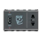 ABB - Presa per rasoio standard EU/US con trasformatore isolante - 230V - 50/60Hz nera - Elos.