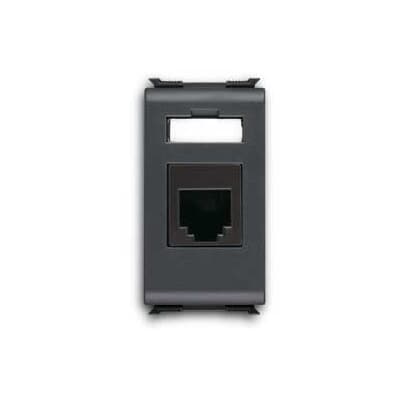 ABB - Connettore telefonico RJ12 a una presa nero - Elos.