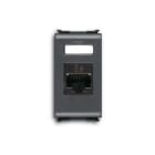 ABB - Connettore dati RJ45 Cat.5e UTP 1 gang nero - Elos.
