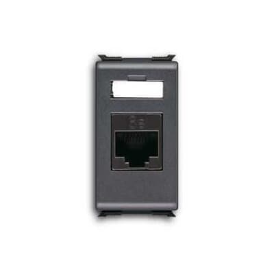 ABB - Connettore RJ45 Cat. 3 UTP 1 gang nero per dati Elos.