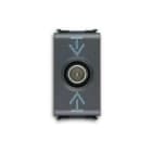 ABB - Co-axial TV/SAT socket-outlet, with current passing direct, IEC male connector Ø 9,5mm End socket Anthracite - Elos PRESA TV/SAT, DIRETTA, CONNET. MASCHIO.