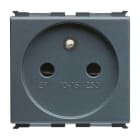 ABB - Presa a standard francese 2P+T, 16A - 250V~, norma NF nera - Elos.