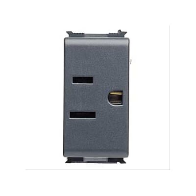 ABB - Presa americana 2P+T, 15A - 125V, standard nero Elos - American National Standard.