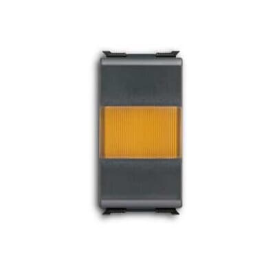 ABB - Spia di segnalazione, 12/24/250V~, LED ambra intercambiabile, arancione nero - Elos.