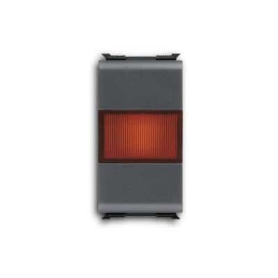 ABB - Spia di segnalazione a LED rosso, 12/24/250V~, intercambiabile, design rosso e nero - Elos.
