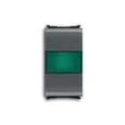 ABB - Spia di segnalazione, 12/24/250V~, LED verde sostituibile / Verde Nero - Elos.
