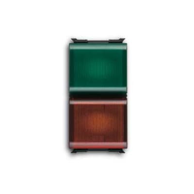 ABB - Spia doppia, 12/24/250V~, LED rosso e verde intercambiabili / Rosso / Verde Nero - Elos.