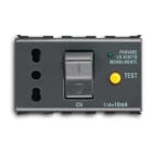 ABB - Interlocked socket outlet with RCBO 1P+N C16-10mA, 2P+T, 16A, 230V, P17/P13 Power Socket Outlets - Italian P11/17 acc. to CEI 23-50 Italian type Bipasso Black - Elos PRESA BIVAL. INTERBL.+AUT. MAGNET. DIFF.