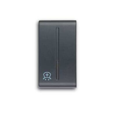 ABB - Interchangeable push-button, 1 module, with NURSE symbol for Switch/push button, Central cover plate Black - Elos TASTO 1 MOD., CON SIMB.INFERMIERA.
