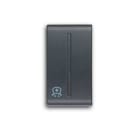 ABB - Interchangeable push-button, 1 module, with NURSE symbol for Switch/push button, Central cover plate Black - Elos TASTO 1 MOD., CON SIMB.INFERMIERA.