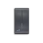 ABB - Interchangeable push-button, 1 module, with DIMMER symbol for Dimmer, Central cover plate Black - Elos TASTO 1 MOD., CON SIMB.VARIALUCE