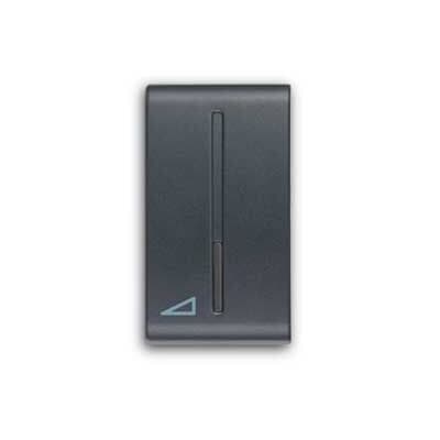 ABB - Interchangeable push-button, 1 module with DIMMER symbol for Switch/dimmer, Central cover plate Black - Elos TASTO 1 MOD., CON SIMB.VARIALUCE