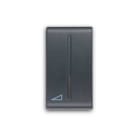 ABB - Interchangeable push-button, 1 module with DIMMER symbol for Switch/dimmer, Central cover plate Black - Elos TASTO 1 MOD., CON SIMB.VARIALUCE