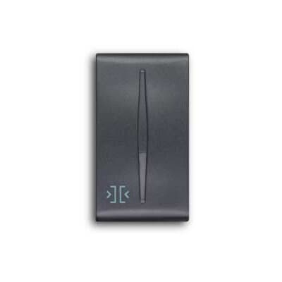 ABB - Tasto intercambiabile 1 mod., con simbolo chiusura porta "chiave/porta" per esterno, copertura centrale nera - Elos.