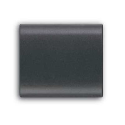 ABB - Interchangeable push-button, 1/2 module, generic None for Switch/push button, Central cover plate Black - Elos COPRITASTO 1/2 MOD., GENERICO.