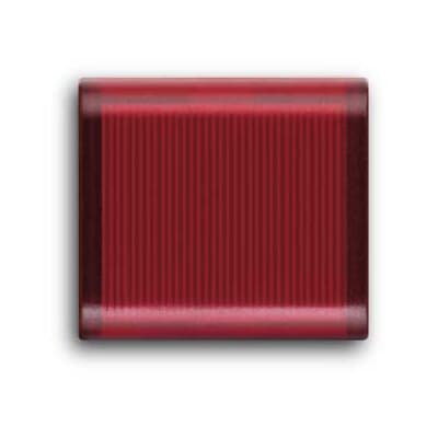 ABB - Interchangeable push-button 1/2 module with red diffusor for Switch/push button Central cover plate - Elos COPRITASTO 1/2 MOD., CON DIFFUSORE ROSSO.